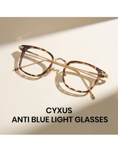 Gafas de luz azul Cyxus TR90+Metal cuadradas anti-reflejo