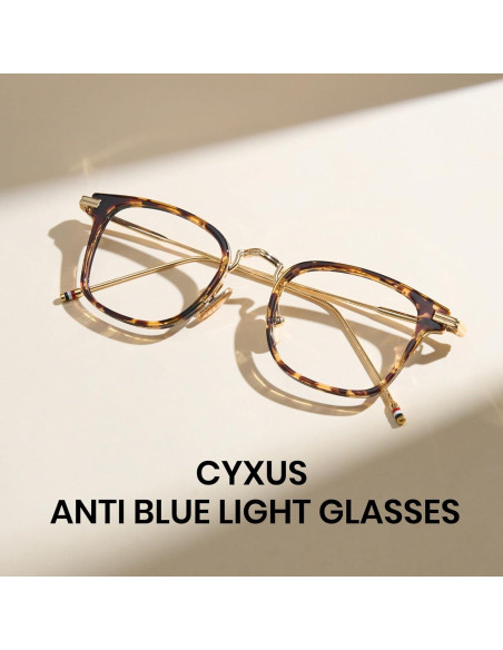 Gafas de luz azul Cyxus TR90+Metal cuadradas anti-reflejo