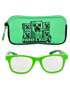 Gafas bloqueadoras luz azul Minecraft niños con estuche