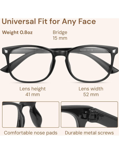 Gafas de luz azul Gaoye para mujer - Bloqueo 99% - Paquete de 3