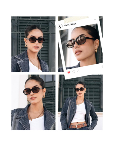 Gafas de sol polarizadas VL9832 unisex retro cuadradas