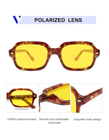 Gafas de sol polarizadas VL9832 unisex retro cuadradas