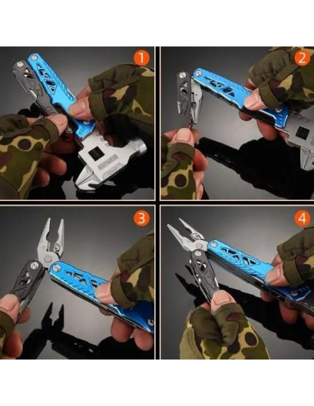 Multiherramienta 18 en 1 MALOM Martillo Ajustable Acero Inoxidable