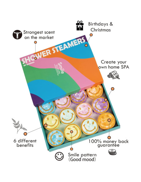 Bombas de Ducha Aromaterapia EUSEMIA 12 Pcs Aceites Esenciales Bombas de Ducha Aromaterapia EUSEMIA 12 Pcs Aceites Esenciales