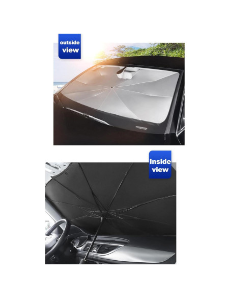 Paraguas Sombra para Parabrisas ZERIXA 139.7x80cm Universal