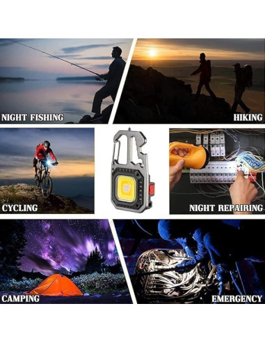 Linterna Recargable de Llavero Mright W5138M 500 Lúmenes 7 Modos