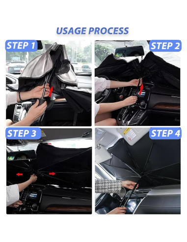 Paraguas Sombra para Parabrisas ZERIXA 139.7x80cm Universal
