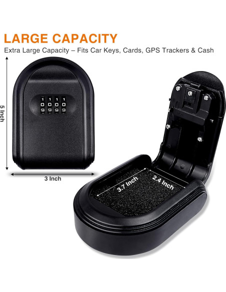 Caja de Llave Magnética Domthent con Combinación y 5 Imanes Caja de Llave Magnética Domthent con Combinación y 5 Imanes