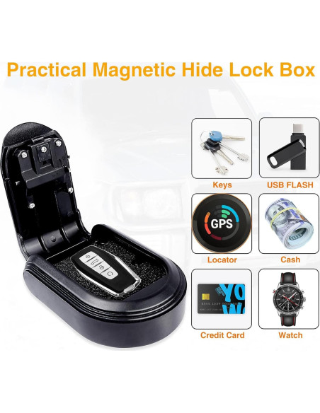 Caja de Llave Magnética Domthent con Combinación y 5 Imanes Caja de Llave Magnética Domthent con Combinación y 5 Imanes