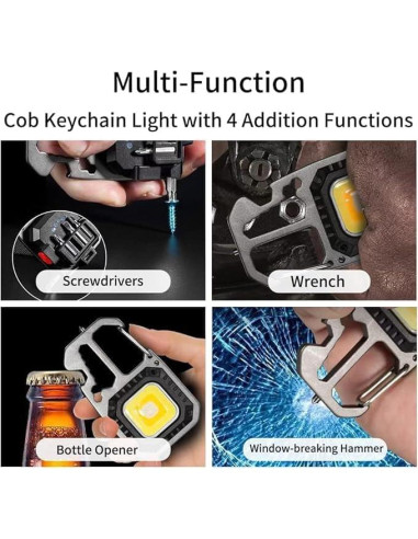 Linterna Recargable de Llavero Mright W5138M 500 Lúmenes 7 Modos