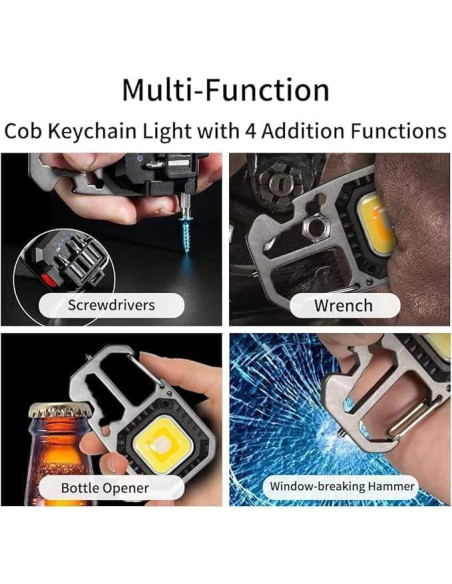 Linterna Recargable de Llavero Mright W5138M 500 Lúmenes 7 Modos
