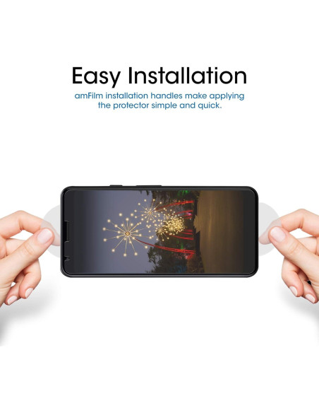 Protector de Pantalla de Vidrio Templado amFilm para Google Pixel 3a - Paquete de 3