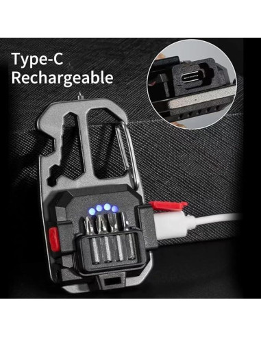 Linterna Recargable de Llavero Mright W5138M 500 Lúmenes 7 Modos