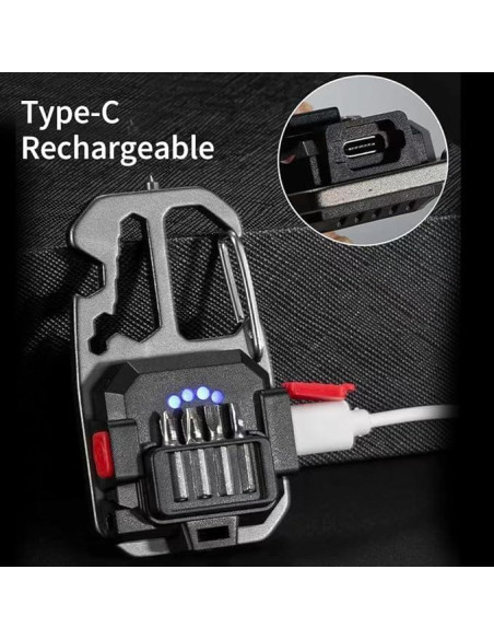 Linterna Recargable de Llavero Mright W5138M 500 Lúmenes 7 Modos