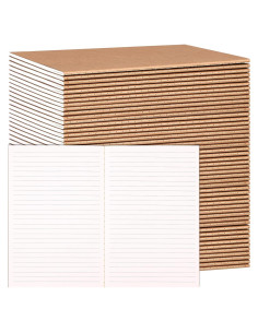 Paquete de 48 Cuadernos A5 LABUK Kraft con Rayas 60 Páginas