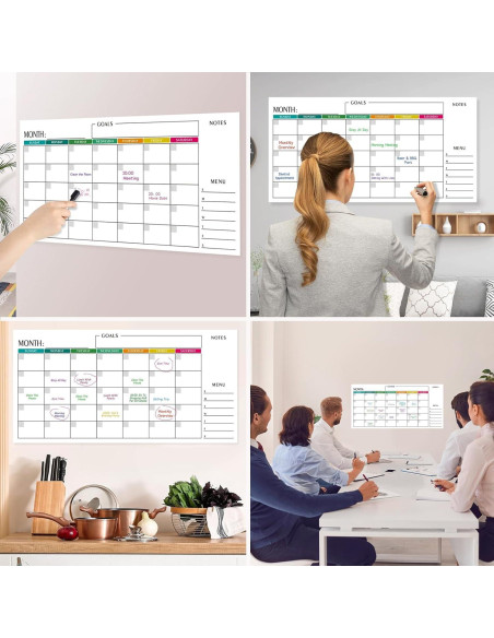 Calendario de Pared Borrado en Seco Ougesi 38x76 cm 3 Meses Calendario de Pared Borrado en Seco Ougesi 38x76 cm 3 Meses