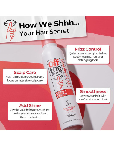 Champú Seco Off the Record Ebin Nueva York 301.5 g - Cereza