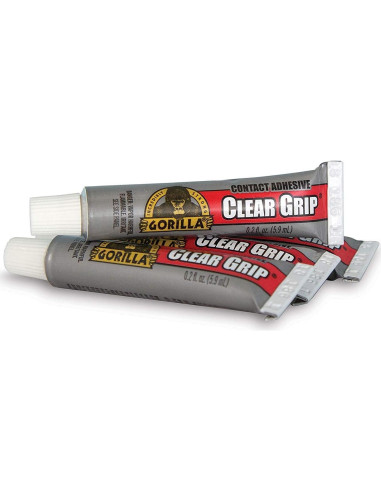 Adhesivo de contacto Gorilla Clear Grip 4 tubos 5.9ml impermeable