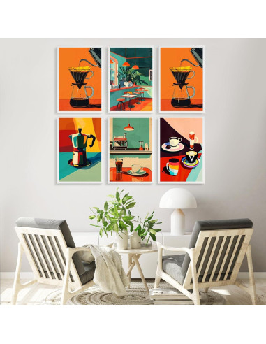 Kit de Pintura por Números Fountor 6 Piezas Café 30.48x20.32 cm