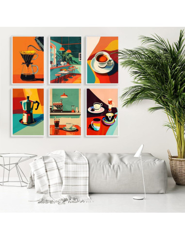 Kit de Pintura por Números Fountor 6 Piezas Café 30.48x20.32 cm