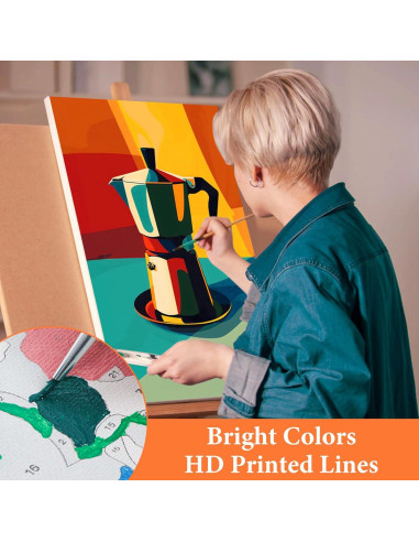 Kit de Pintura por Números Fountor 6 Piezas Café 30.48x20.32 cm