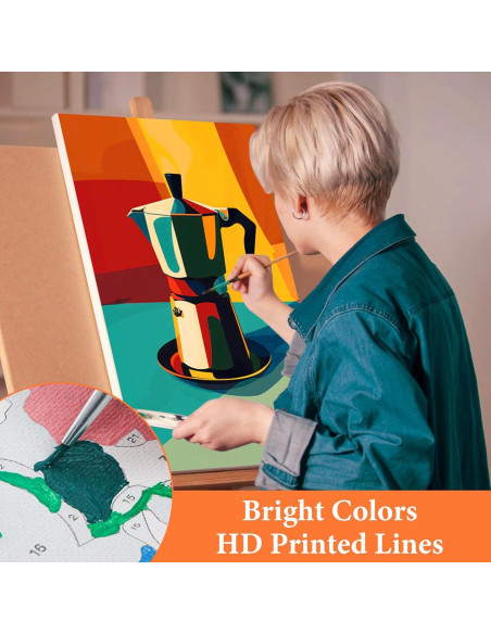 Kit de Pintura por Números Fountor 6 Piezas Café 30.48x20.32 cm