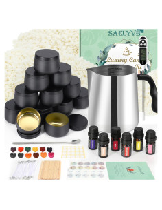Kit de Fabricación de Velas SAEUYVB - 12 Latas, 900g Cera Soja