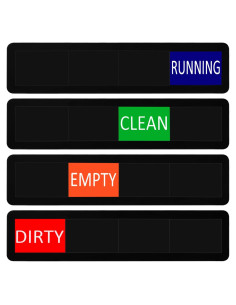 Imán para Lavavajillas Kichwit Limpio Sucio 17.78x4.06cm Negro