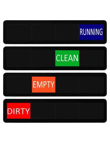 Imán para Lavavajillas Kichwit Limpio Sucio 17.78x4.06cm Negro