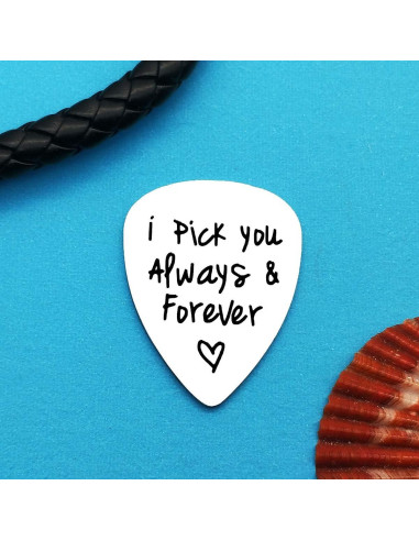 Pua de Guitarra de Acero Inoxidable Te Elijo Siempre - Regalo para Él