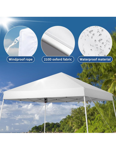 Carpa Plegable Pop Up Gearvato 3x3m Impermeable Blanca