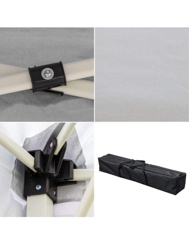 Carpa Plegable Pop Up Gearvato 3x3m Impermeable Blanca