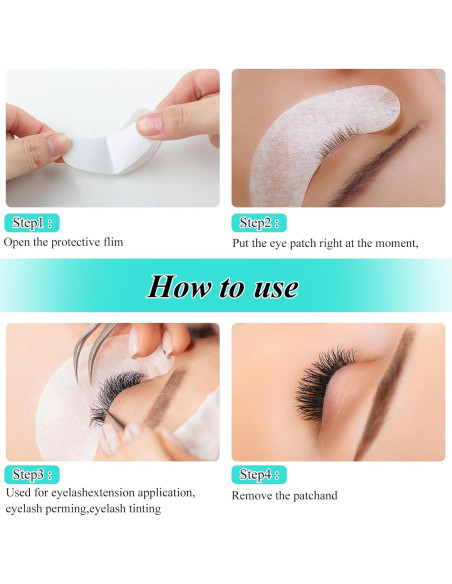 Almohadillas de Hidrogel Fenshine 100 Pares para Pestañas