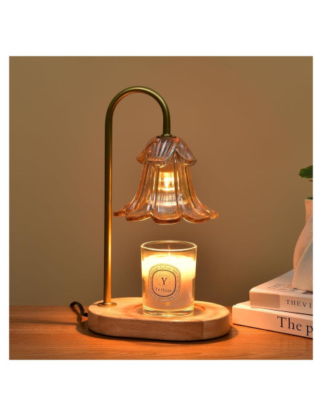 Lámpara Calentadora de Velas Lsctiff Ámbar con Temporizador