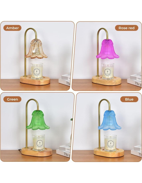 Lámpara Calentadora de Velas Lsctiff Ámbar con Temporizador