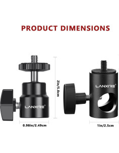 Adaptador de Montaje para Soporte de Luz Lanxire L0128 - 2 Piezas 2