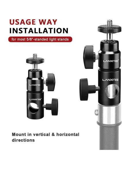 Adaptador de Montaje para Soporte de Luz Lanxire L0128 - 2 Piezas