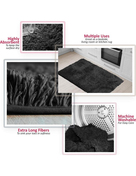 Alfombrilla de baño Clara Clark 50.8x81.3 cm antideslizante