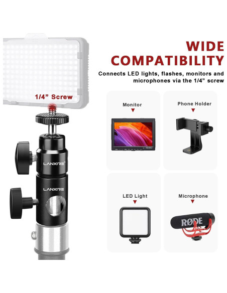 Adaptador de Montaje para Soporte de Luz Lanxire L0128 - 2 Piezas