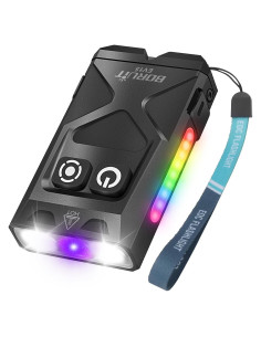 Linterna EDC BORUIT EV15 Recargable USB-C 1000 Lúmenes UV RGB