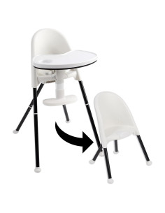 Silla Alta Plegable Cozy Tot Deluxe Negra y Blanca 55.88x50.8 cm