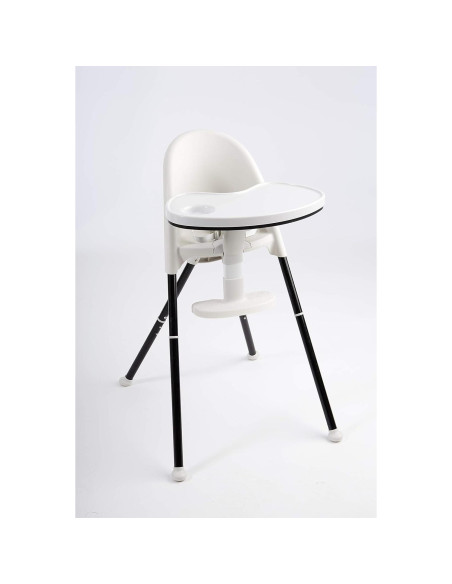 Silla Alta Plegable Cozy Tot Deluxe Negra y Blanca 55.88x50.8 cm