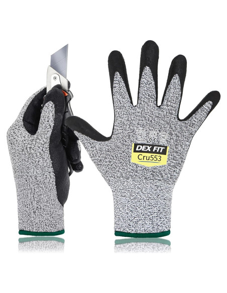 Guantes Resistentes a Cortes Nivel 5 DEX FIT CRU553 - 80 Pares