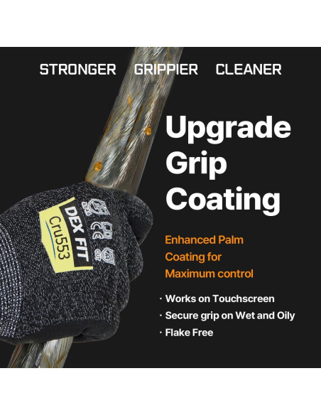 Guantes Resistentes a Cortes Nivel 5 DEX FIT CRU553 - 80 Pares