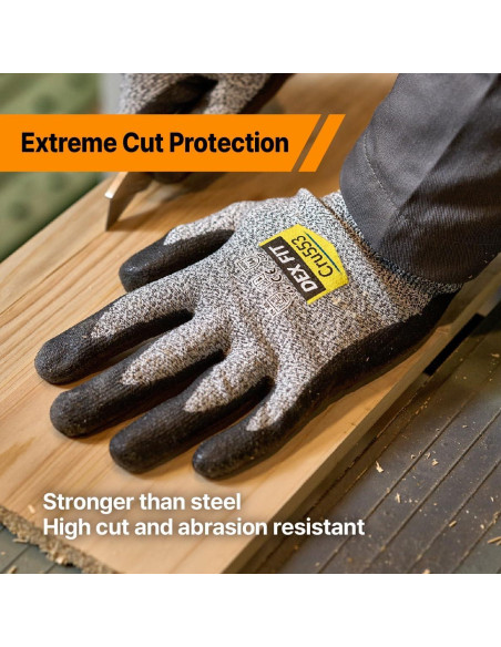 Guantes Resistentes a Cortes Nivel 5 DEX FIT CRU553 - 80 Pares