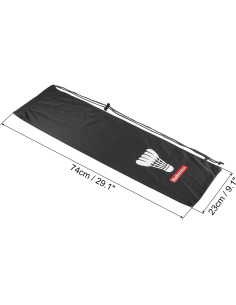 Funda de Raqueta de Bádminton PATIKIL Suave 74x23cm Negra 2