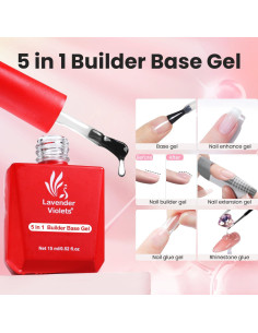 Gel Constructor de Uñas 5-en-Uno Violetas de Lavanda 15ml 2