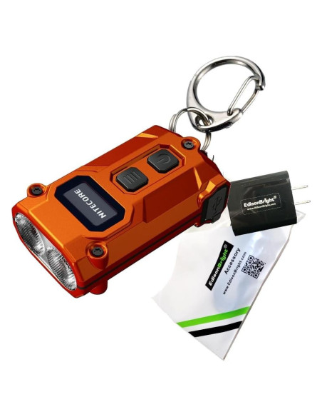 Linterna de Llavero Nitecore TINI3 600 Lúmenes USB-C Naranja
