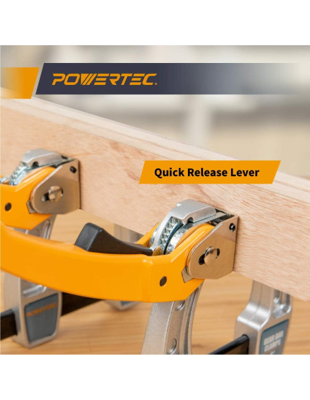 Abrazaderas de Barra de Engranaje POWERTEC 8" - Paquete de 2