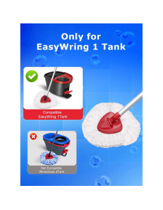 Kit de Reemplazo de Mopa Giratoria WAKAYOYO 4 Cabezas + Mango 2